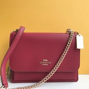 Coach Klare Crossbody Leather Bag in Deep Scarlet
